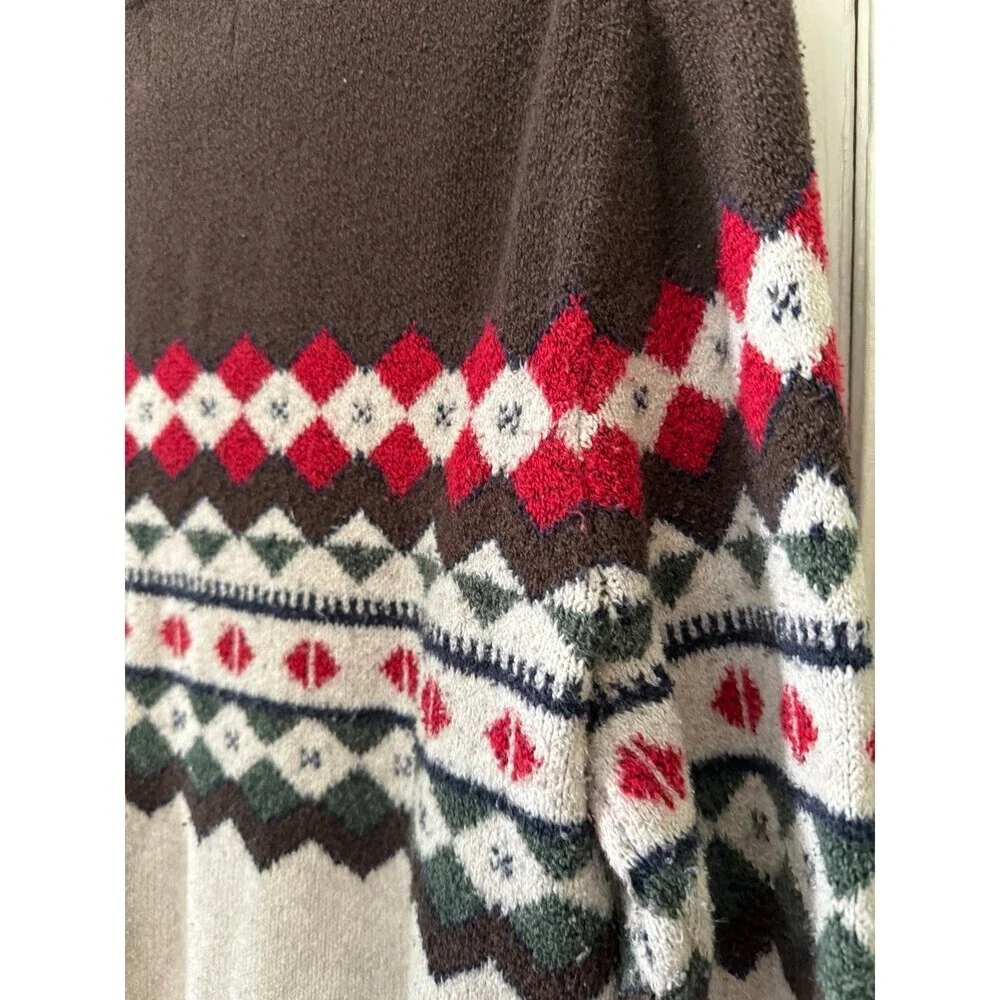Old Navy men’s size small brown Christmas sweater